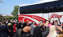 Rize'de hacı adayları kutsal topraklara uğurlandı