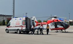Ambulans helikopter 16 yaşındaki çocuk için havalandı