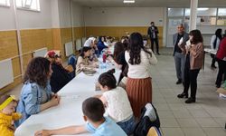 Havza'da öğrenciler velileri ile çini yaptılar