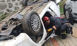 Ordu'da istinat duvarından site bahçesine düşen otomobilin sürücüsü öldü