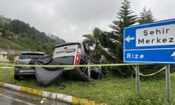 Rize'de hafif ticari araç ile cipin çarpıştığı kazada 1 kişi öldü
