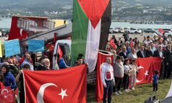 Sinop'un Gerze ilçesinde Filistin'e destek, İsrail'i protesto etkinliği düzenlendi