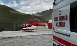 Helikopter ambulans yaylada kalp krizi geçiren hasta için havalandı