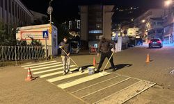 Artvin'de Yaya Geçidi Çizgileri ile Çocukların Güvenliği Artırılıyor
