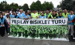 Düzce'de bisikletliler Yeşilay organizasyonunda sağlıklı yaşam için pedal çevirdi