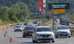 Samsun-Ankara kara yolu Havza geçişinde bayram yoğunluğu