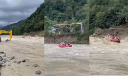 Su seviyesi yükselen Fırtına Deresi'nde rafting yaptılar