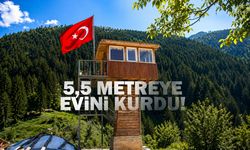 Rize'de gözetleme kulesini andıran 9 metrekarelik ev dikkati çekiyor