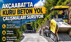 Akçaabat’ta Kuru Beton Yol Çalışmaları Aralıksız Sürüyor