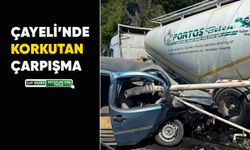 Çayeli Tüneli Çıkışında Korkutan Kaza