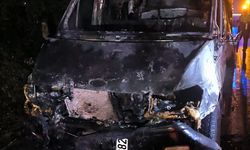Samsun'da çekici ile üzerindeki kamyonet yandı