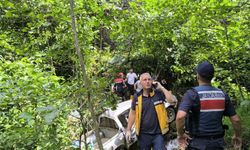 Sürmene'de kamyonet fındık bahçesine yuvarlandı; 1 ölü, 5 yaralı