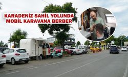Sahilde karavanda tıraş