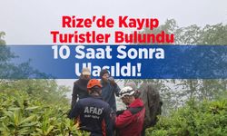 Rize'de Dağda Mahsur Kalan 3 Turist Kurtarıldı