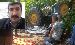Devrilen traktörün sürücüsü öldü