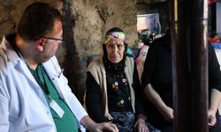 Rize'de 109 yaşındaki Sabriye Gündoğdu'ya yayla evinde muayene