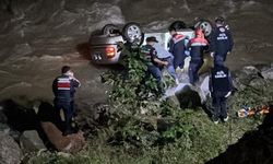 Dereye devrilen otomobilin sürücüsü öldü