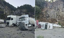 Hopa'da TIR parkında heyelan: 1 ölü