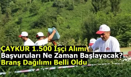 ÇAYKUR, 1.500 yeni işçi alımı için başvuru tarihlerini açıkladı! İş alanları ve kontenjan dağılımı da netleşti