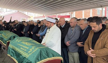 Fransa'daki evlerinde çıkan yangında hayatını kaybeden üç kız kardeşin cenazeleri Rize'de defnedildi