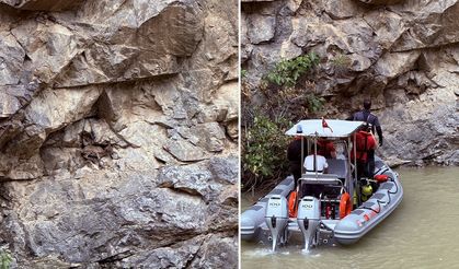 Artvin'de kayalıklarda mahsur kalan oğlak kurtarıldı