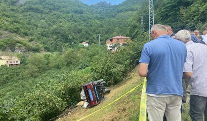 Patpat devrildi; sürücünün eşi öldü