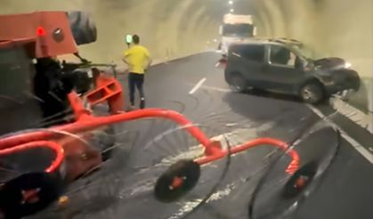 Traktör hafif ticari araçla çarpıştı: 3 yaralı