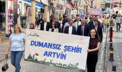 Artvin'de Halk Sağlığı Haftası kapsamında yürüyüş yapıldı