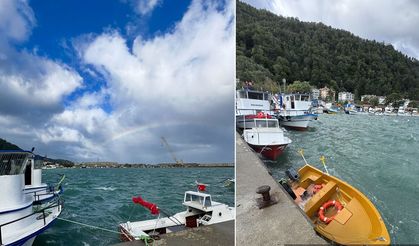 Karadeniz'de fırtına balıkçılara zor anlar yaşattı