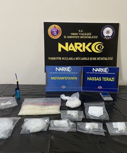 Ordu'da evde 343 gram metamfetamin ele geçirildi