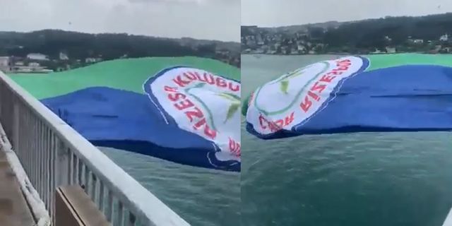 Çaykur Rizespor bayrağı İstanbul Boğazı'nda dalgalanıyor!