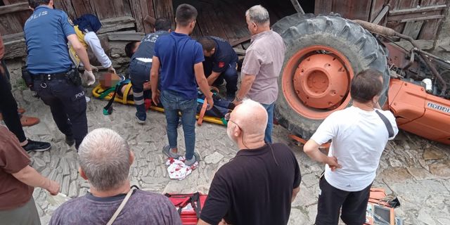 GÜNCELLEME - Karabük'te devrilen traktörün sürücüsü öldü