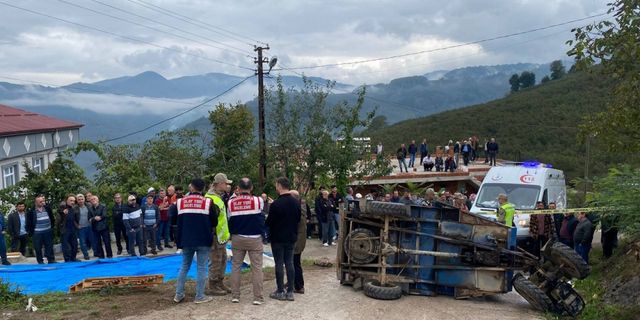 Ordu'da tarım aracının devrilmesi sonucu bir kadın hayatını kaybetti