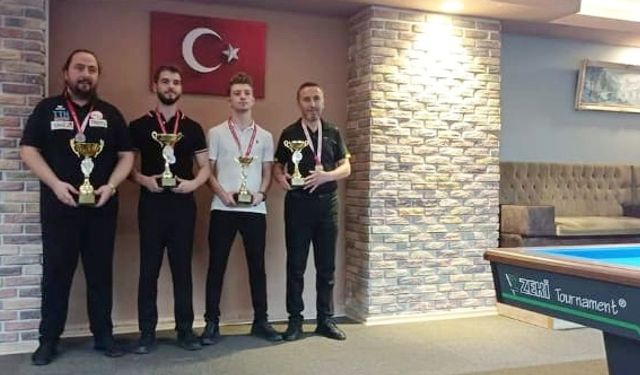Samsun'da düzenlenen 3 Bant Bilardo Karadeniz Bölge Turnuvası sona erdi