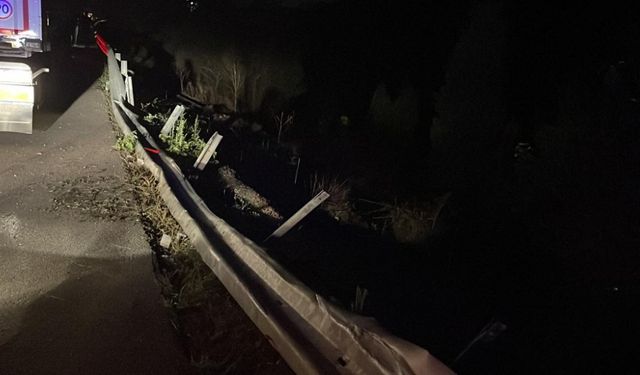 Anadolu Otoyolu'nda otomobil ile tırın çarpıştığı kazada 1 kişi yaralandı