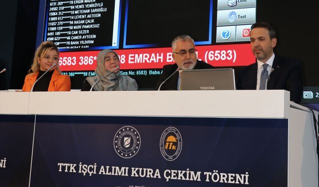 Çalışma ve Sosyal Güvenlik Bakanı Işıkhan, TTK işçi alımı kura çekim töreninde konuştu: