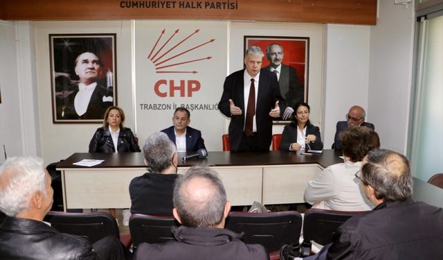CHP genel başkanlığına adaylığını açıklayan Öymen, Trabzon'da konuştu
