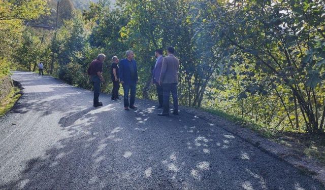 Gölyaka'da köy grup yolları asfaltlanıyor