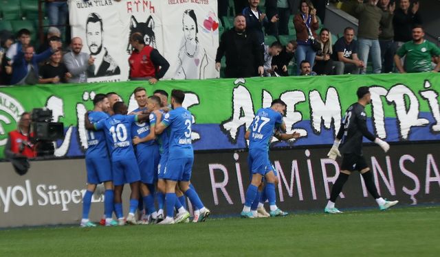 Rize'de ilk yarı 1-0 tamalandı