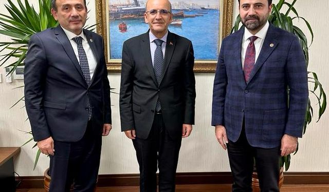 AK Parti Karabük milletvekilleri, bakanlar Işıkhan ve Şimşek ile görüştü