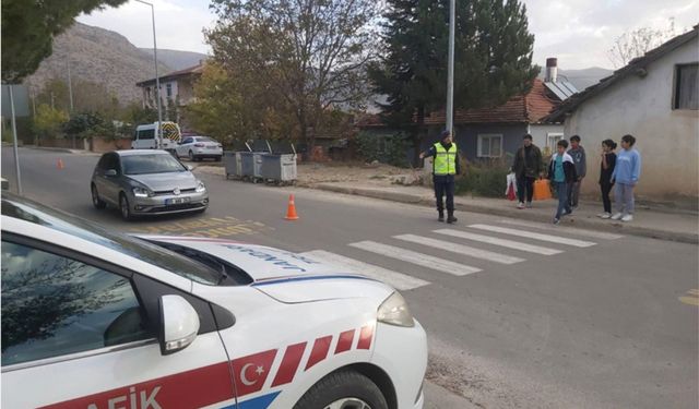 Amasya'da jandarma yaya önceliği denetimi yaptı