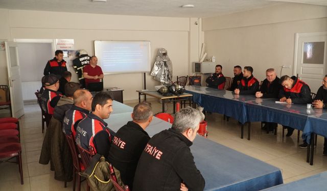 Osmancık'ta itfaiye personeline mesleki eğitim veriliyor