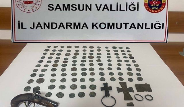 Samsun'da 120 sikke ele geçirildi