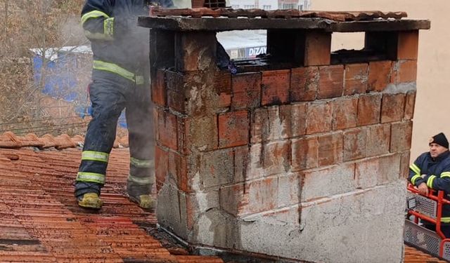 Kastamonu'da çıkan baca yangını söndürüldü