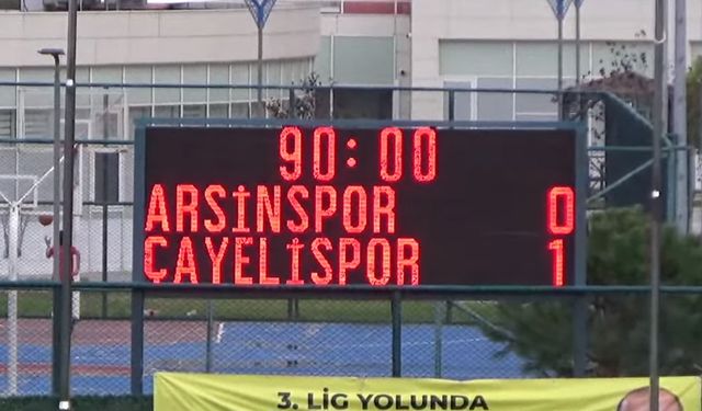 Lider Çayelispor Trabzon'dan 3 puan ile dönüyor