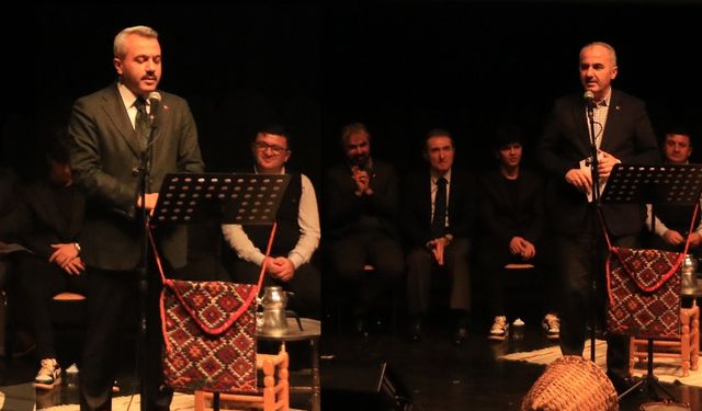 Vali Baydaş ve Belediye Başkanı Metin okudukları şiirler ile renk kattı