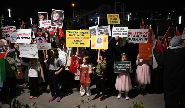 Trabzon'da İsrail'in Gazze'ye yönelik saldırıları protesto edildi