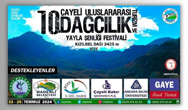 Çayeli 10. Uluslararası Dağcılık, Turizm ve Yayla Şenliği Festivali