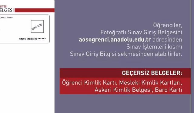 Anadolu Üniversitesi AÖF yaz okulu sınavı ne zaman 2024, saat kaçta?