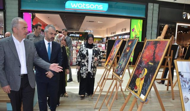 Rize’de uluslararası Gazzeli çocuklar sergisinin açıldı